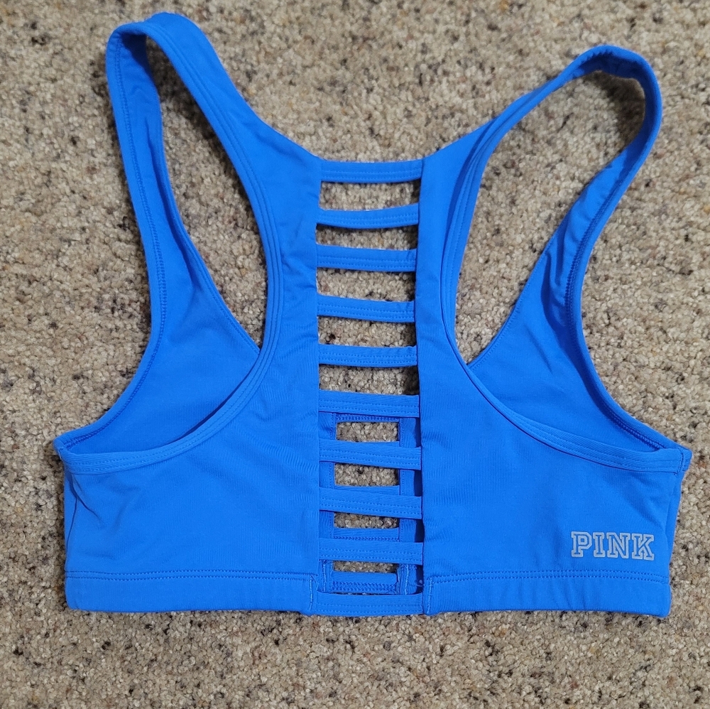 PINK Victoria's Secret Vibrant Blue Ladder Back Sports Bra